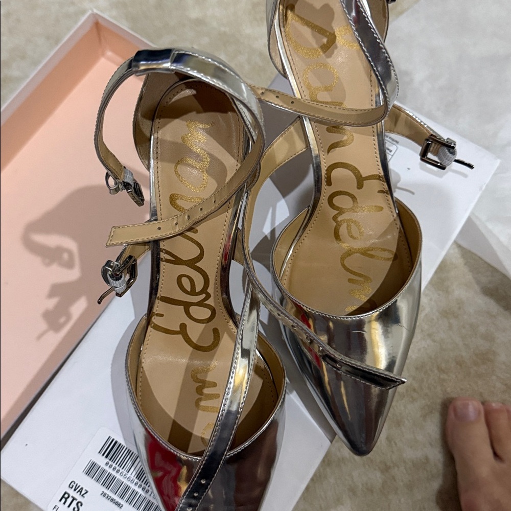 Sam Edelman Silver Strappy Sandals